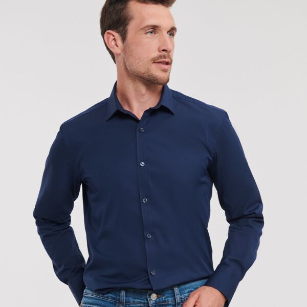 Russell Collection Long Sleeve Ultimate Stretch Shirt Thumbnail